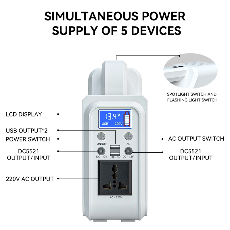 Flashfish 300W 60Hz solar generator solar panel power station Lifepo4 can be used when charging — view 4