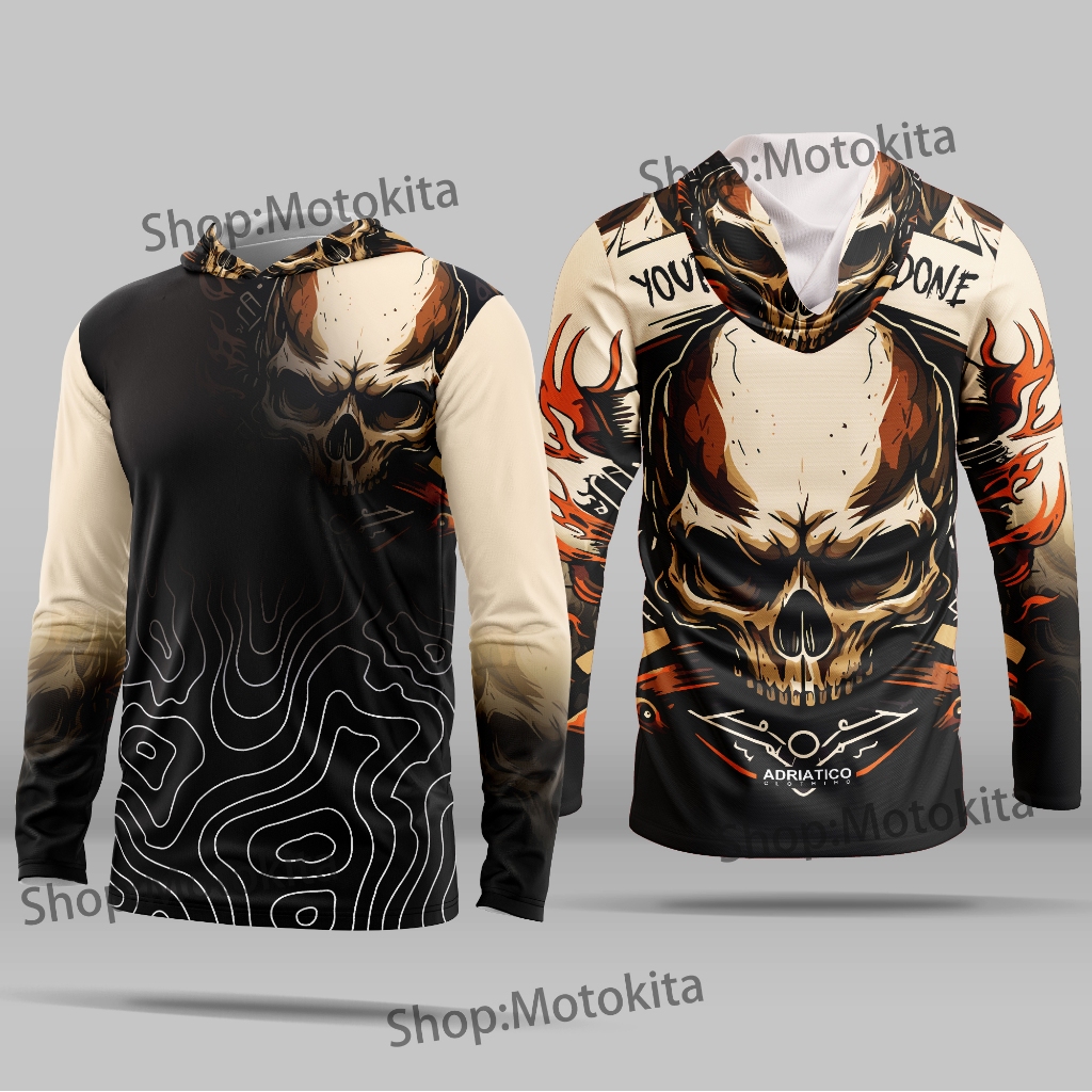 Hoodie Warmer Jersey Motor for men Motorcycle Long Sleeve T-shirt Full Sublimation Jersey - Image 3