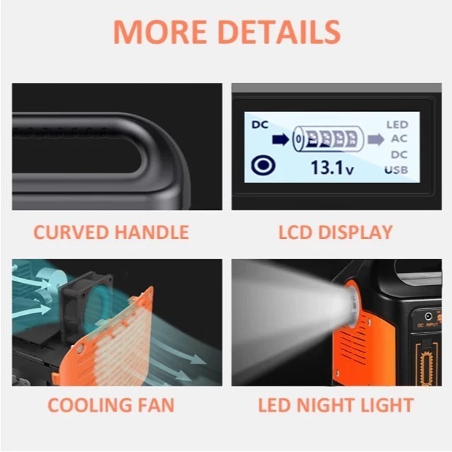 Power station 220v 300w power station multi-function portable big capacity solar generator station - Image 7