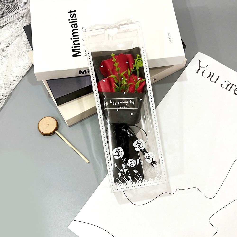 Soap Flower Gift Box Valentine's Day Rose Bouquet Creative Small Gift with Led Light Birthday Gift - Image 8