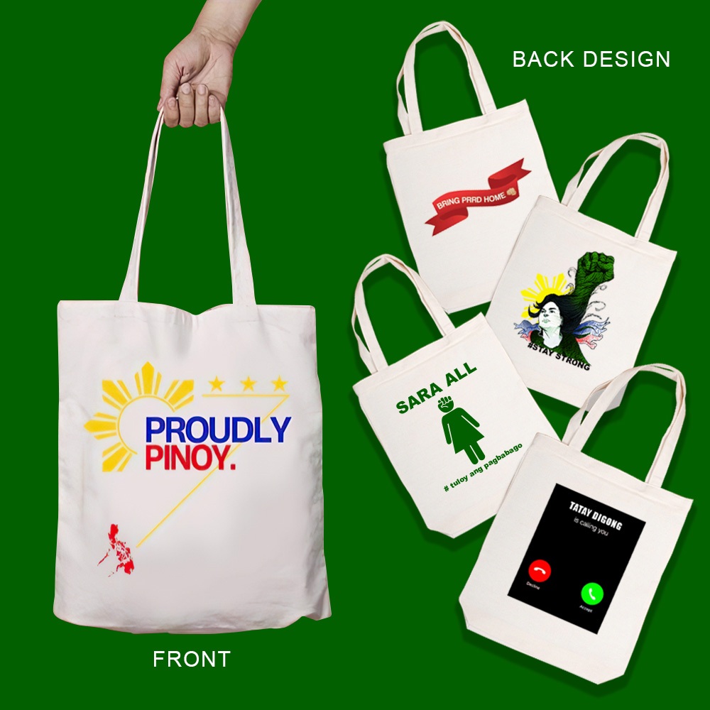 Printed Canvas Bag Tatay Digong D30 PRRD Graphic Print Bag - Image 3