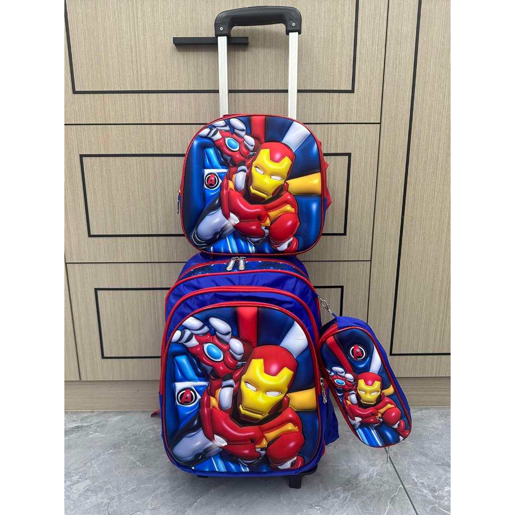 2026 NEW 16" 3D HIGH QUALITY  3IN1 TROLLEY BAG FOR KIDS BOYS WATERPROOF — view 4