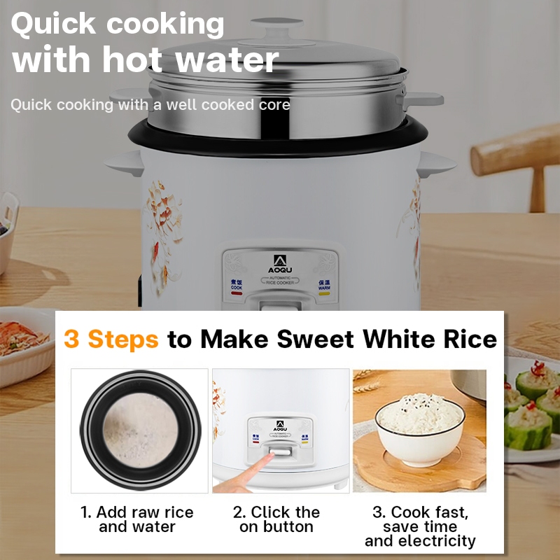 AU rice cooker small 1.5L 2L 3L aluminum home mini rice cooker 1-5 people use non stick pan - Image 4