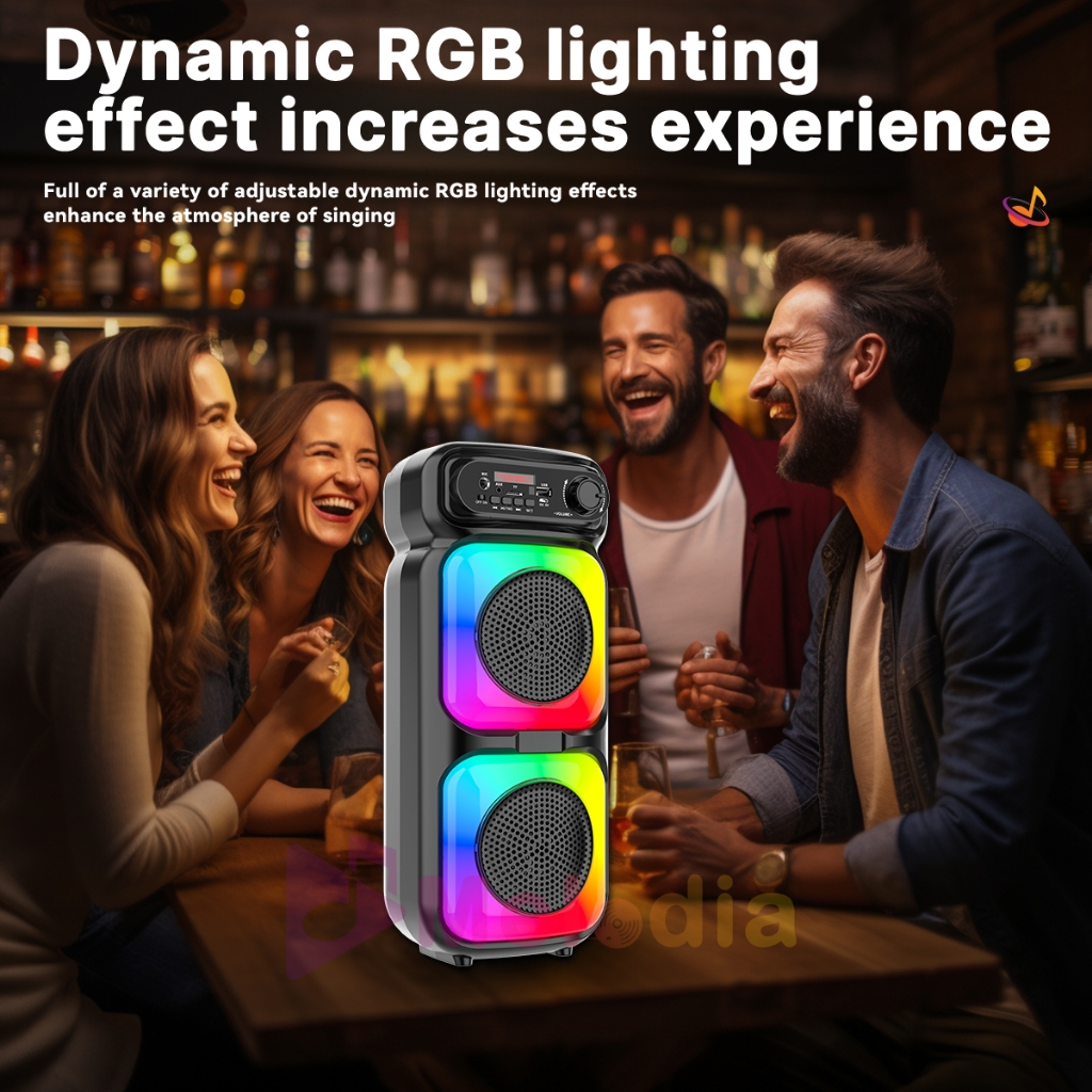 【PRO MAX BASS】Speaker Bluetooth Karaoke With Free Mic Big Size Original Super Bass Stereo Robot RGB - Image 7