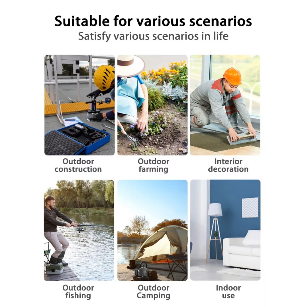 8 Inch Cordless Electric Fan Portable Fan High Power Outdoor Fan Adjustable Lithium Low Noise Fan - Image 8