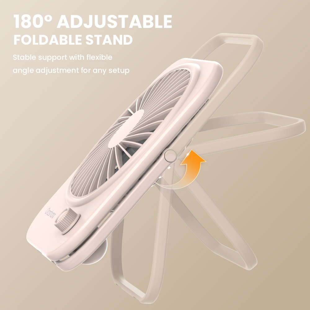 Orashare DF10 Rechargeable Desk Fan Turbo Wind 2000mAh 15H Quiet Cooling Portable for Office & Dorm - Image 7