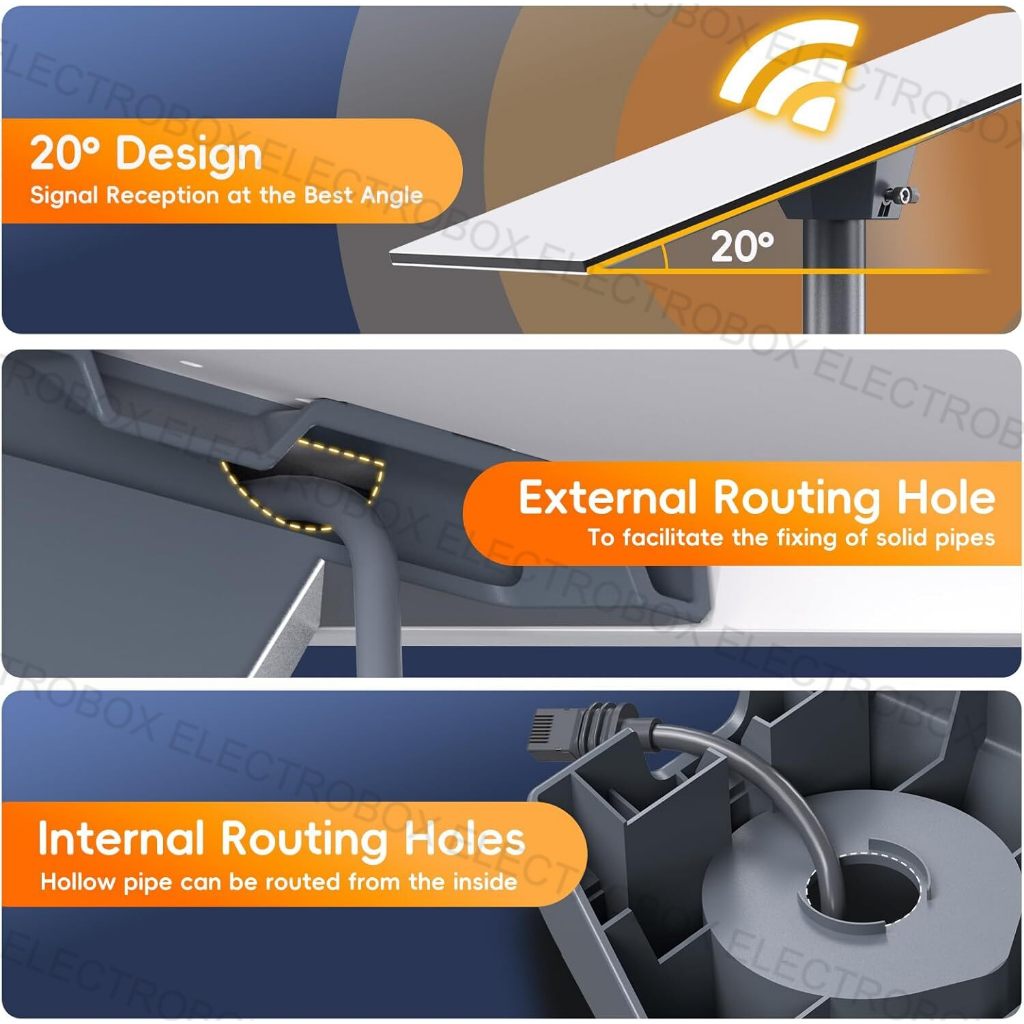 Starlink Gen 3 Pipe Adapter Pole Mount Bracket for Starlink Gen 3 v4 Satellite Internet Set - Image 3