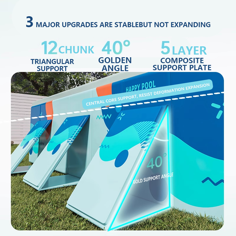 Non-inflatable Foldable swimming pool Children adult swimming pool Family outdoor large bracket pool - Image 3