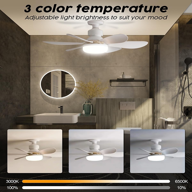 Fandis quiet Ceiling Fan With LED Light With Remote Control 6 Blades 30W40W - Image 2