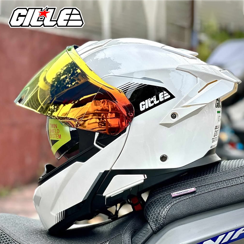 【GILLE】Modular Mech Style Streamline Shell Futuristic Riding Identity Helmet Full Face Dual Visor - Image 2