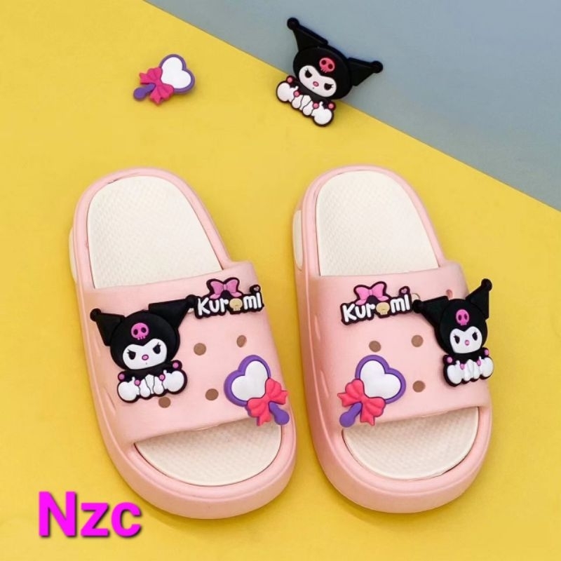 【NZC】_mall Super new kids kuromi Word slippers - Image 7
