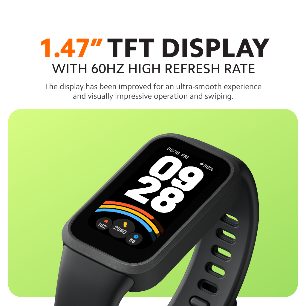 Xiaomi Smart Band 9 Active Global Version 1.47" TFT Display 60Hz Refresh Rate 5ATM Smart Watch - Image 7