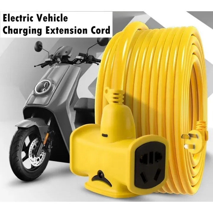 30M Extension Wire Heavy Duty 14 Holes Extension Cord Electric Vehicle Charging Socket with Switch - Image 5