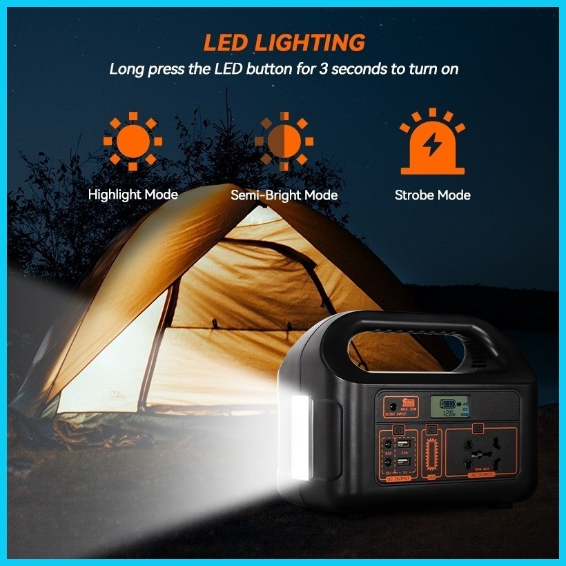 150W Power Station Power 220V 36,000mAh Portable Big Capacity Solar Generator EG-008 power bank — view 5