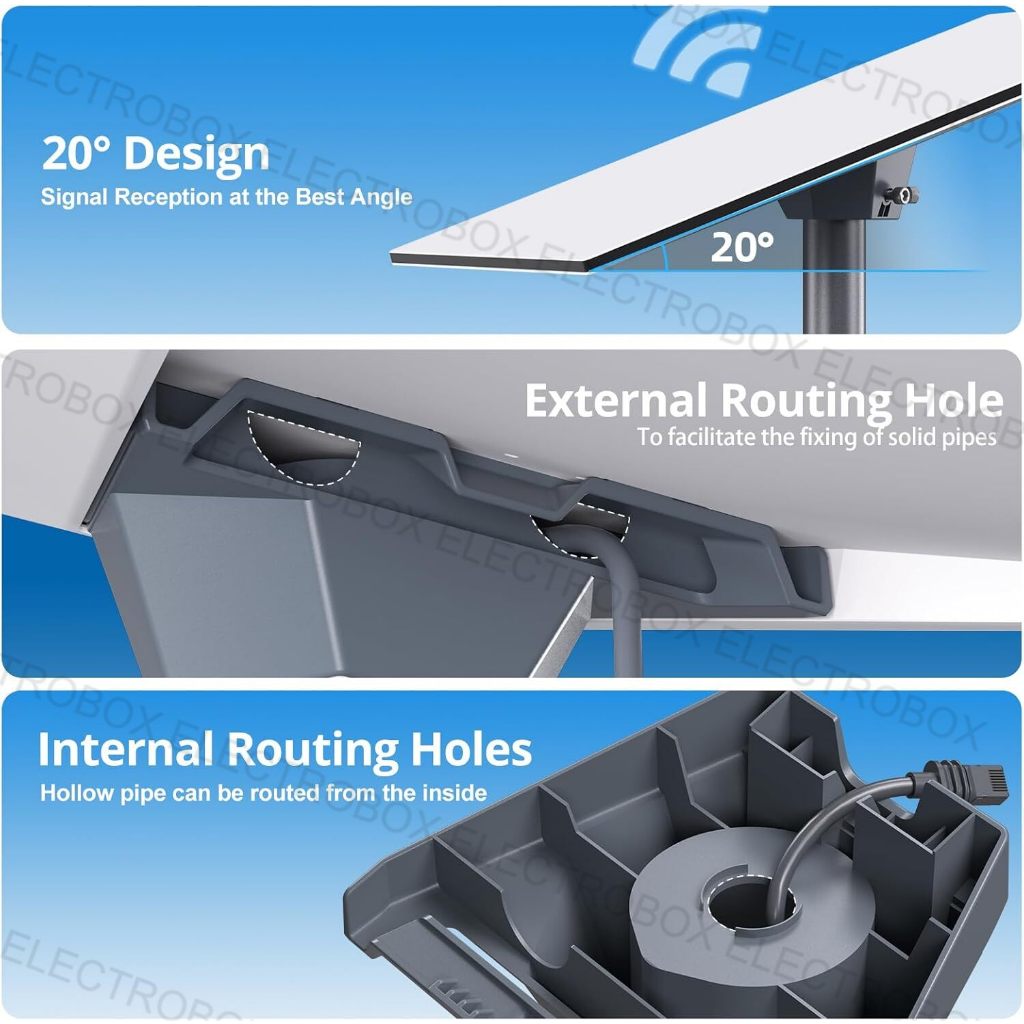 Starlink Gen 3 Pipe Adapter Pole Mount Bracket for Starlink Gen 3 v4 Satellite Internet Set - Image 6