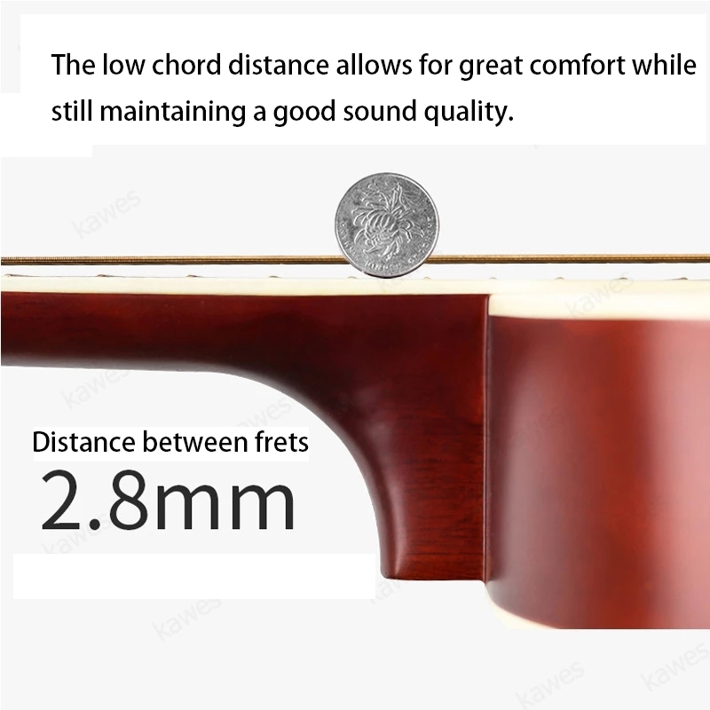KAWES Guitar 38Inch Acoustic Guitar Set Low Action Gitara Original Suitable for Adult and Beginners - Image 7