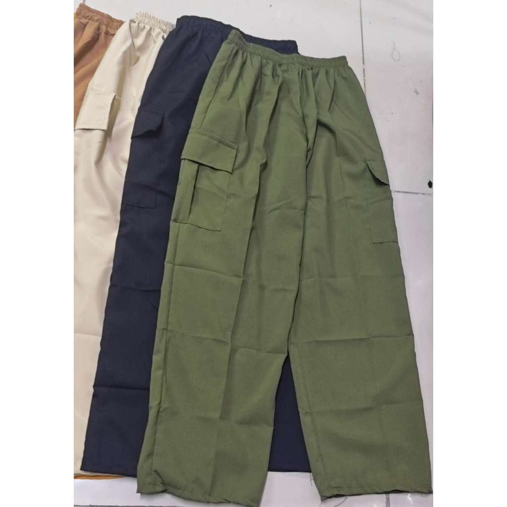 BUY 1 TAKE 1 Cargo Pants/Taslan Fabric Jogger Pants with 2 pocket Free size - Image 7