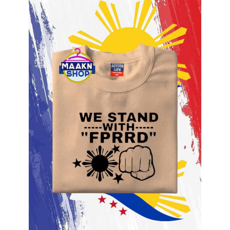 WE STAND WITH FPRRD DESIGN T-SHIRT COTTON CREWNECK HIGH QUALITY UNISEX COD... - Image 4