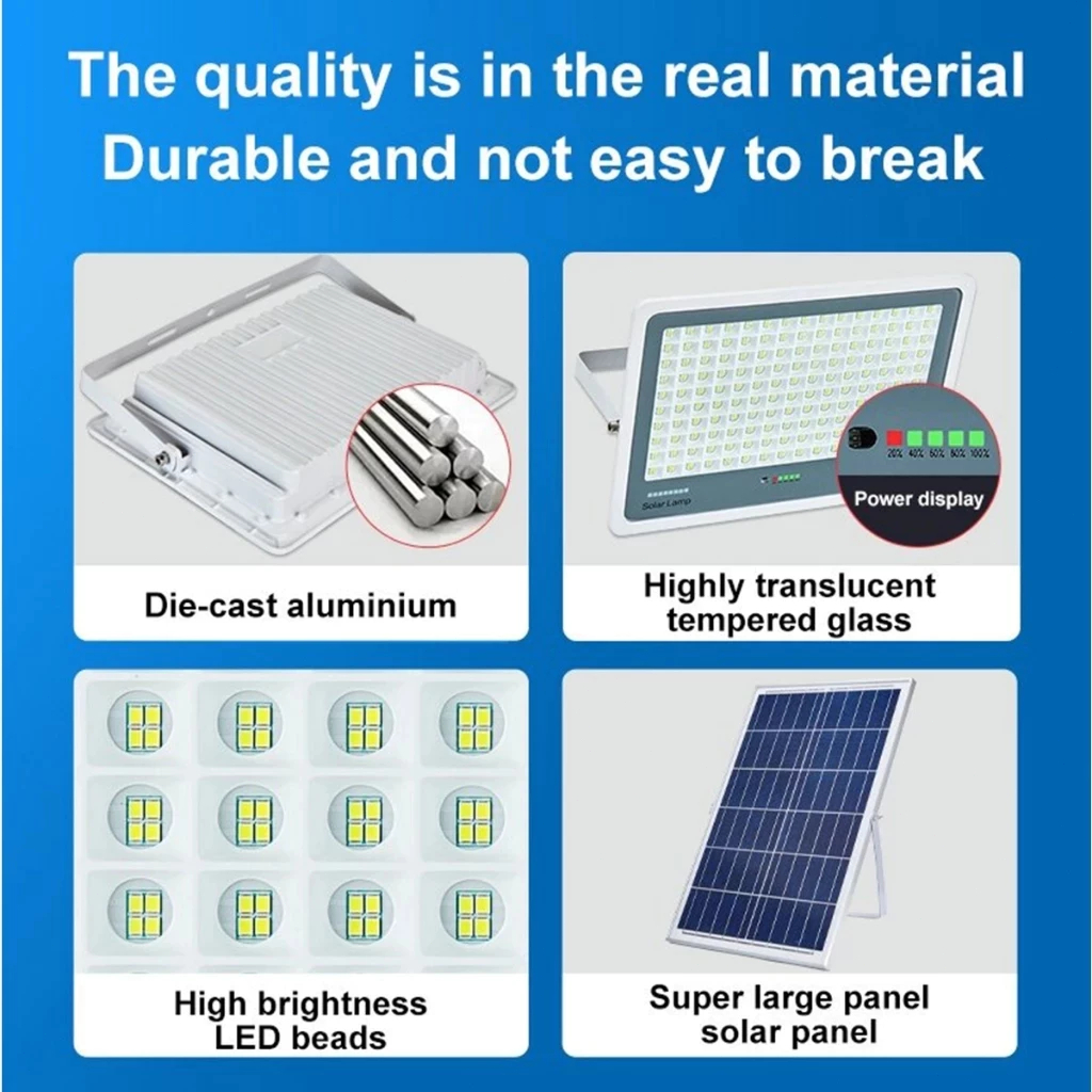 OOKAS 10X Highlight Solar Lights Outdoor Waterproof Solar Flood Street Light LED Lamp Buy 1 Take 1 - Image 5