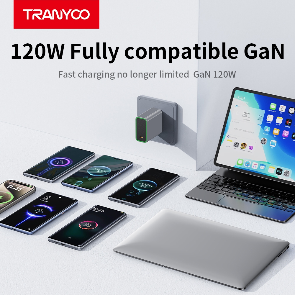 Tranyoo US8 120W Gallium Nitride Fast Charge set Full protocol compatibility Low Temperature - Image 7