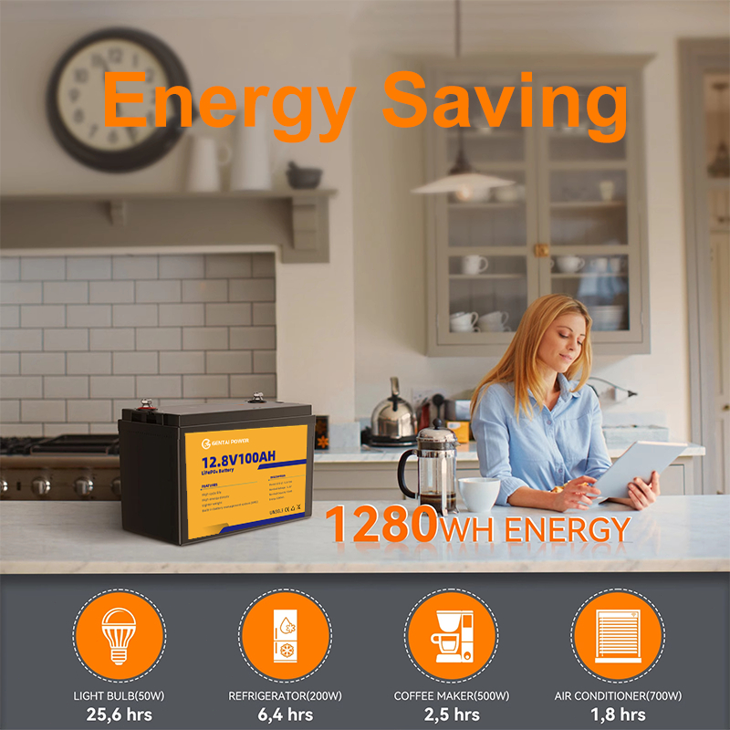 GENTAI POWER LifePo4 Battery 12V 100Ah Lithium Battery 12V 280AH Solar Battery 12V built in BMS — view 4