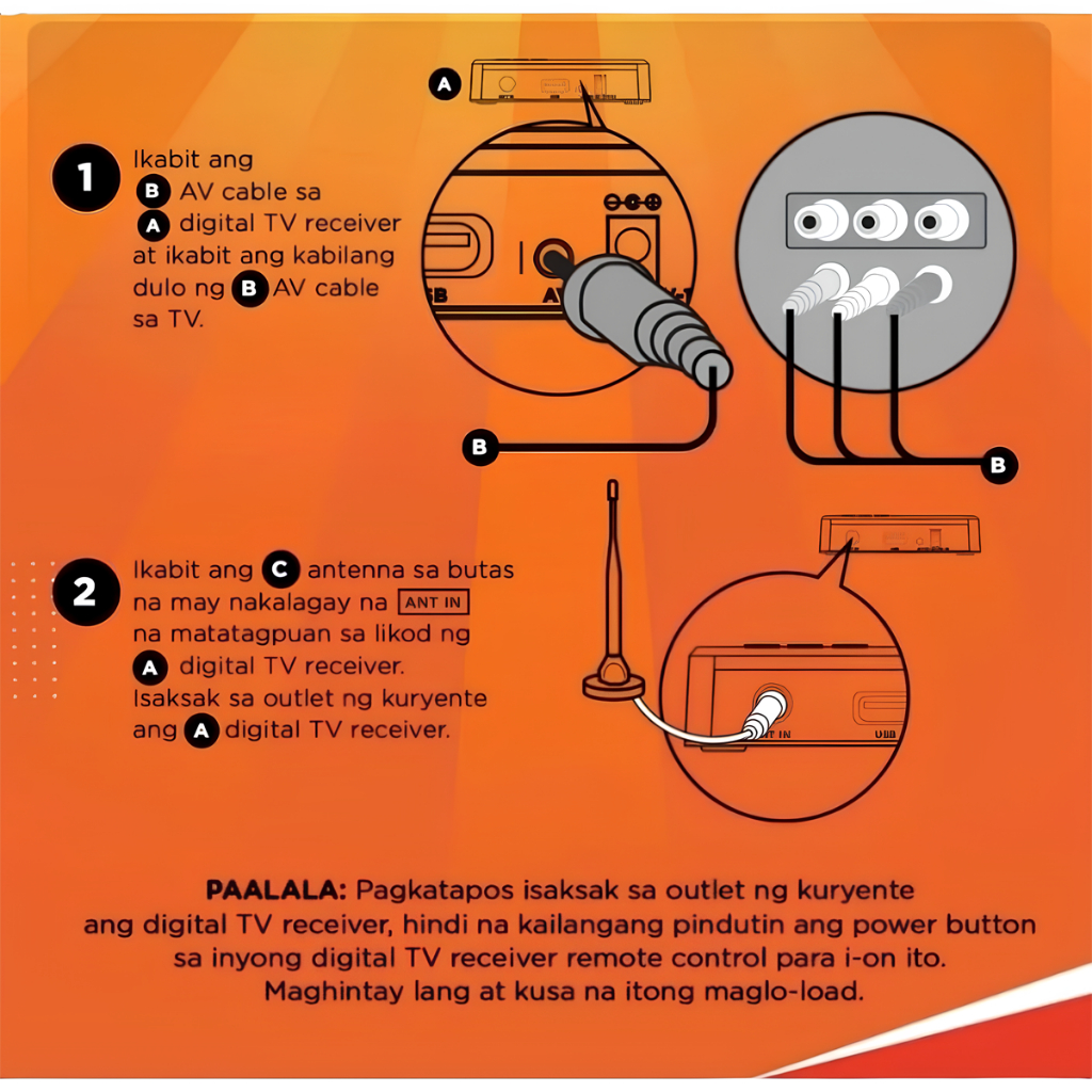 ABS-CBN Orginal TV PLUS [Complete Set] Digital TV Converter Box TV Receiver For TV - Image 5
