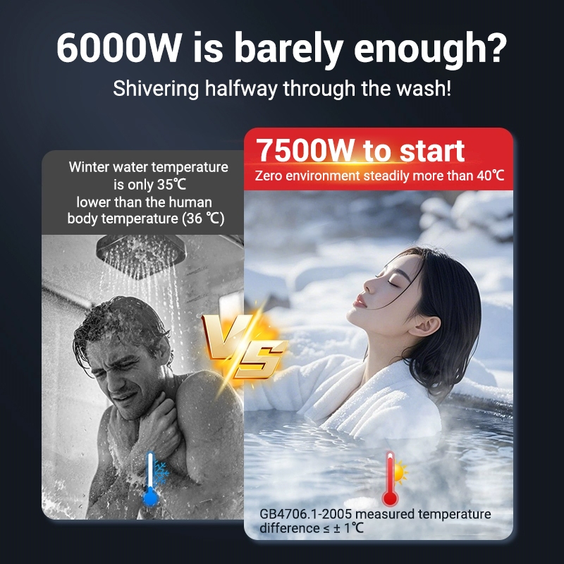 Ac High-quality instant electric water heater 7500W power shower heater 3 seconds to produce hot wat - Image 3