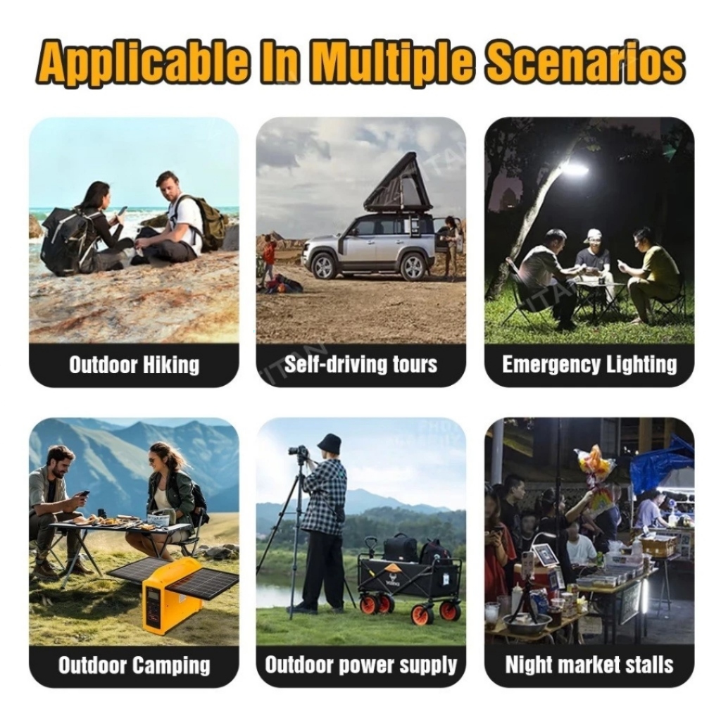 Evtor EG014 200W Portable Power Station with Built-in Solar Panel Solar Generator for Outdoor Use - Image 8