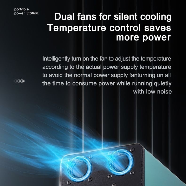 500W Power Station 988000mAh Large Capacity Solar Generator PowerBank 220V/1000W Solar Power Station - Image 3