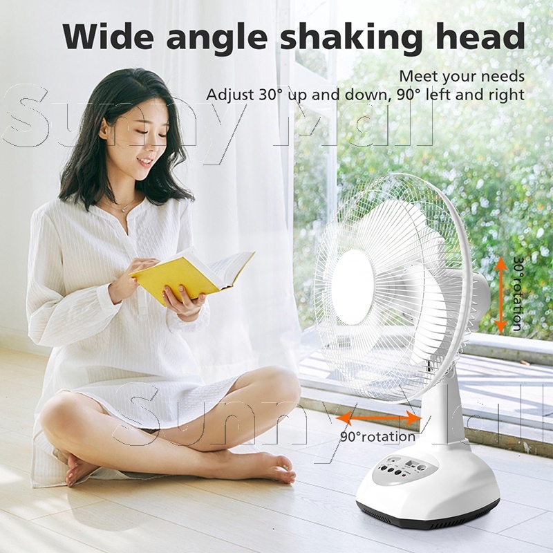 100%Free Shipping Solar Electric Fan Solar Powered Rechargeable Solar Fan  AC/DC Dual Power - Image 8