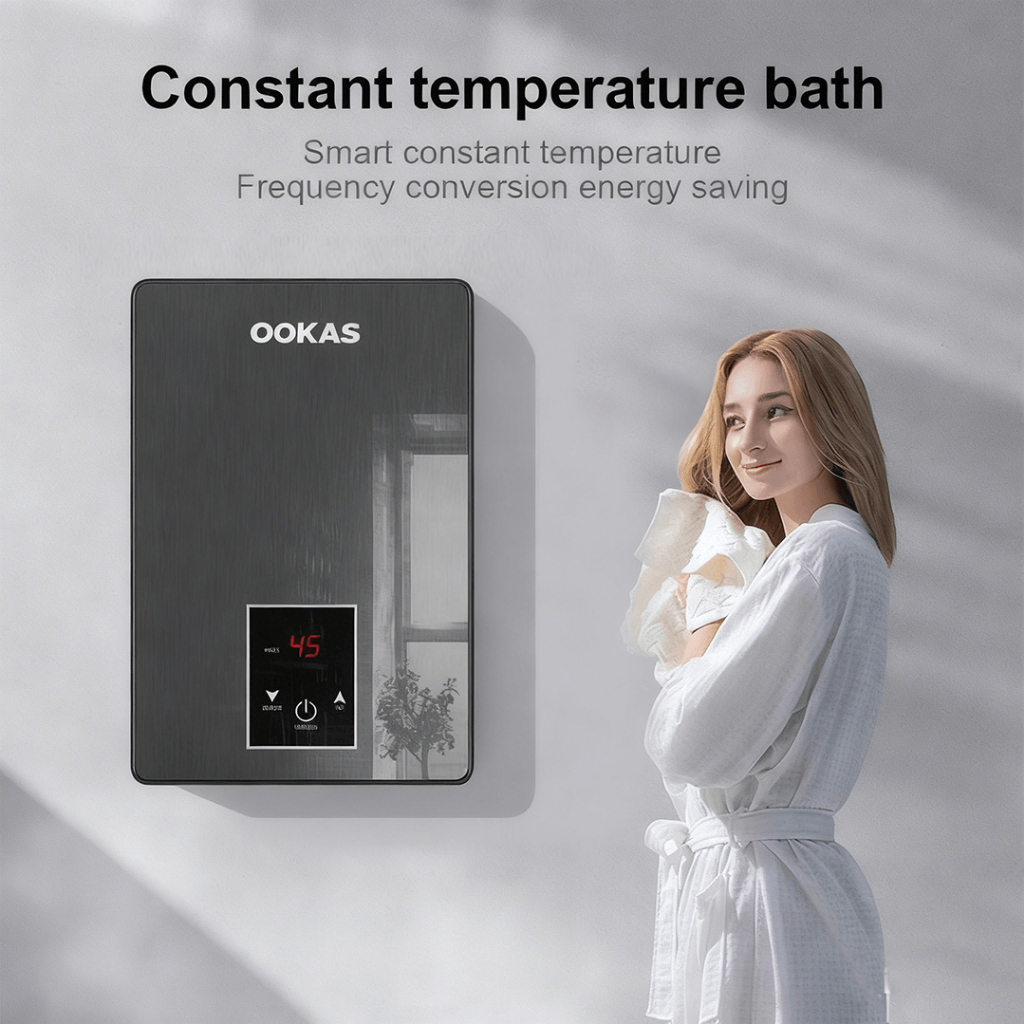 OOKAS  Water Heater Electric 220V, Electric Instant Hot Water Heater With Self-Modulating - Image 4