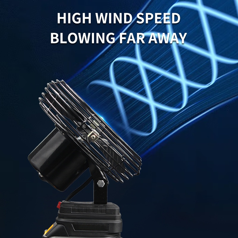 8 Inch Cordless Fan Portable Fan Rechargeable Fan High Power Outdoor Desktop Cooling Fans Adjustable - Image 3