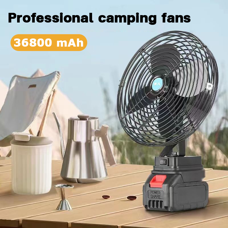 8 Inch Cordless Fan Portable Fan Rechargeable Fan High Power Outdoor Desktop Cooling Fans Adjustable - Image 6