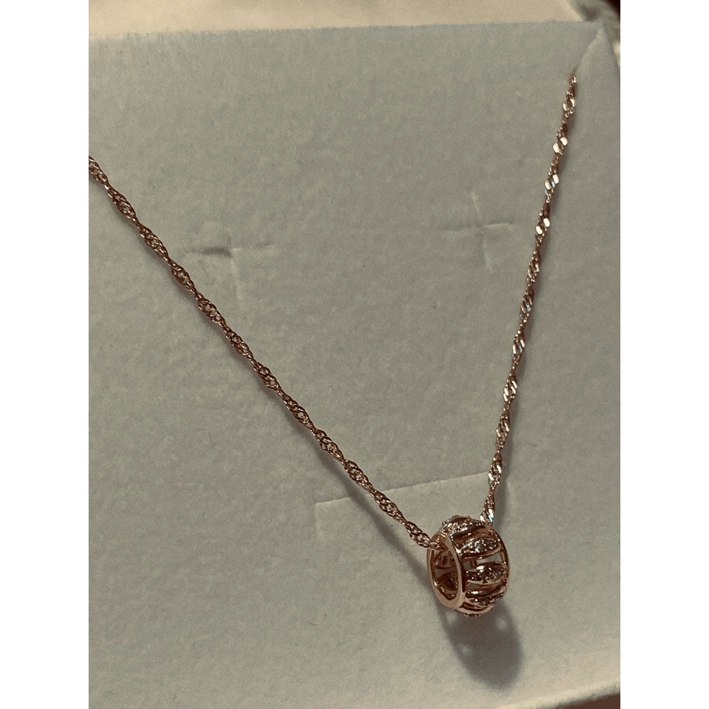 Barrel Diamond Necklace Champagne setting product photo 5