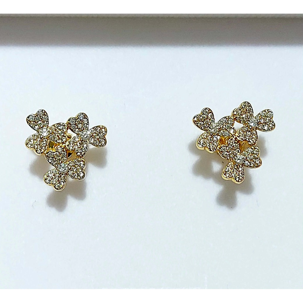 VCA-Inspired Cluster Stud Earrings with Diamonds product photo 5