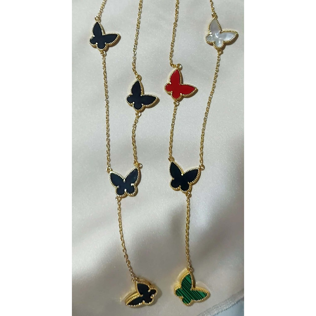 Butterfly Station Necklace | Multicolor | Adjustable Length product photo 3