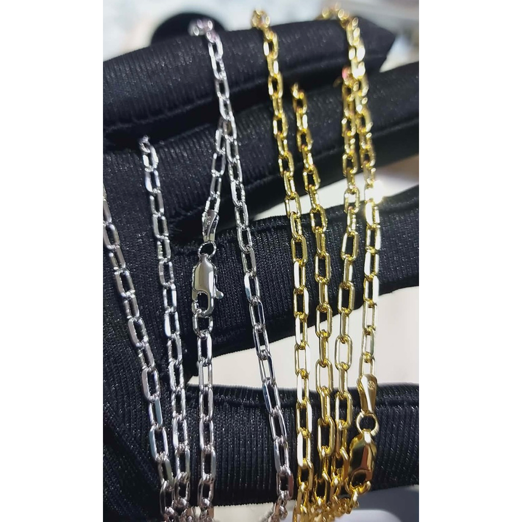 Small Paperclip Chain Necklace | Diagonal Cut | 18 and 22 Inches product photo 4