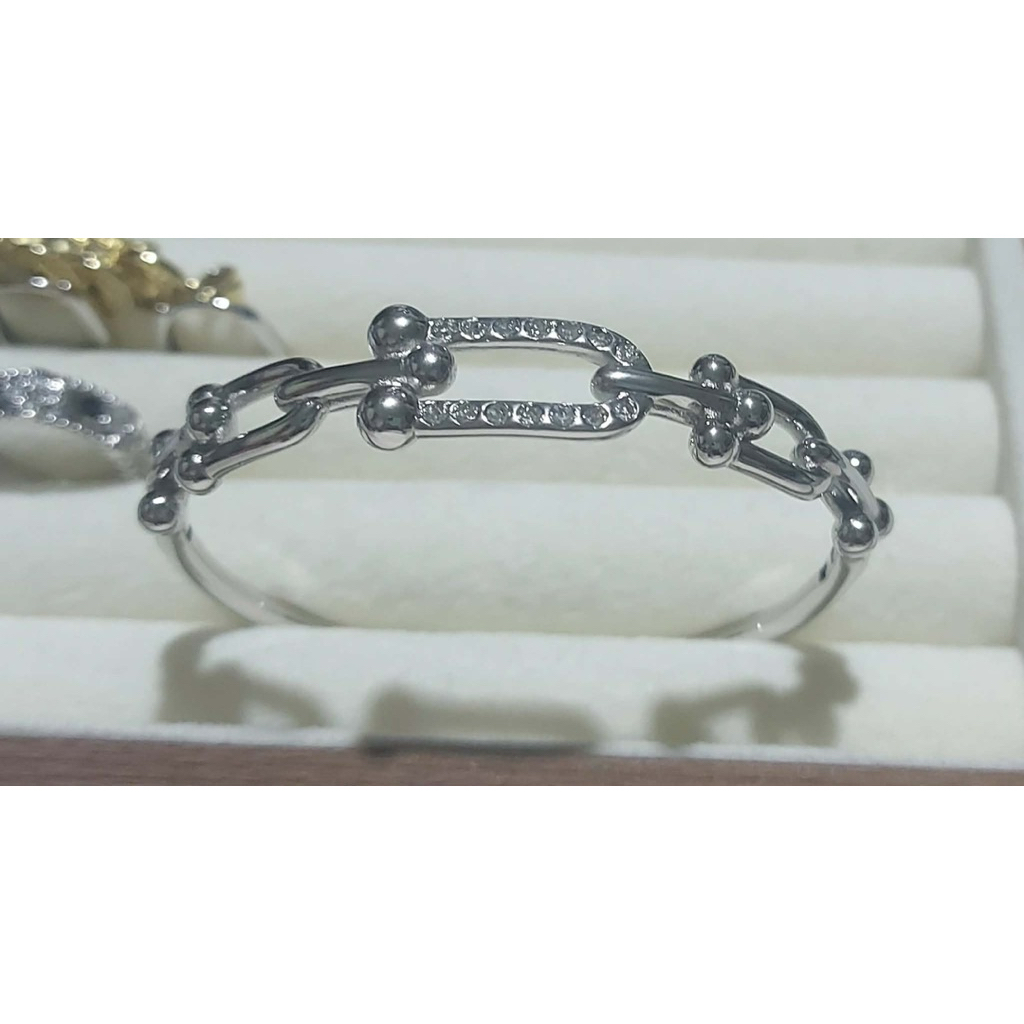 Hardwear Inspired Thin Bangle | 17–17.5 cm | Platinum Setting product photo 4