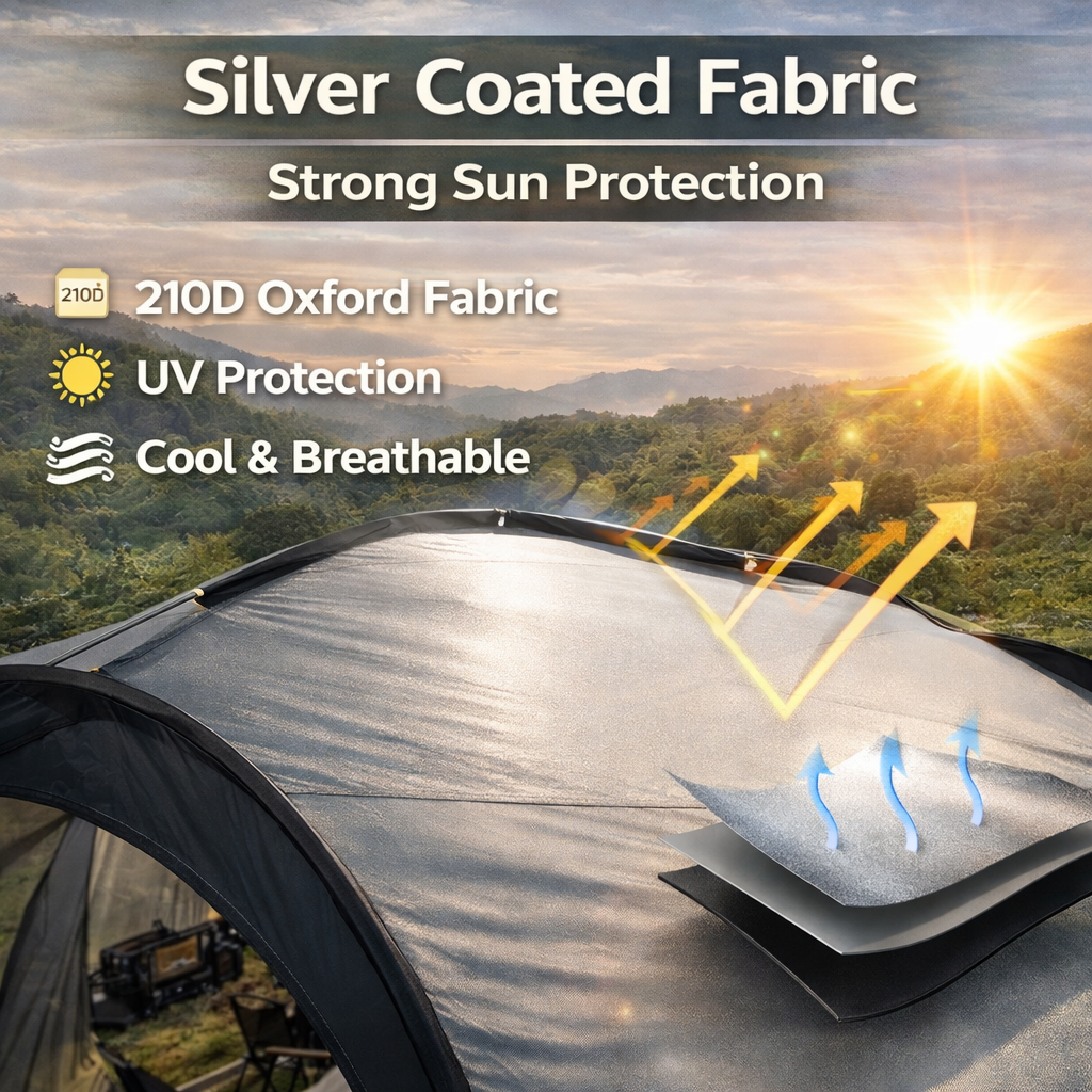 WTHB outdoor camping tent Portable waterproof family tent for 8-12 person with Door Cloth sun shade — view 5
