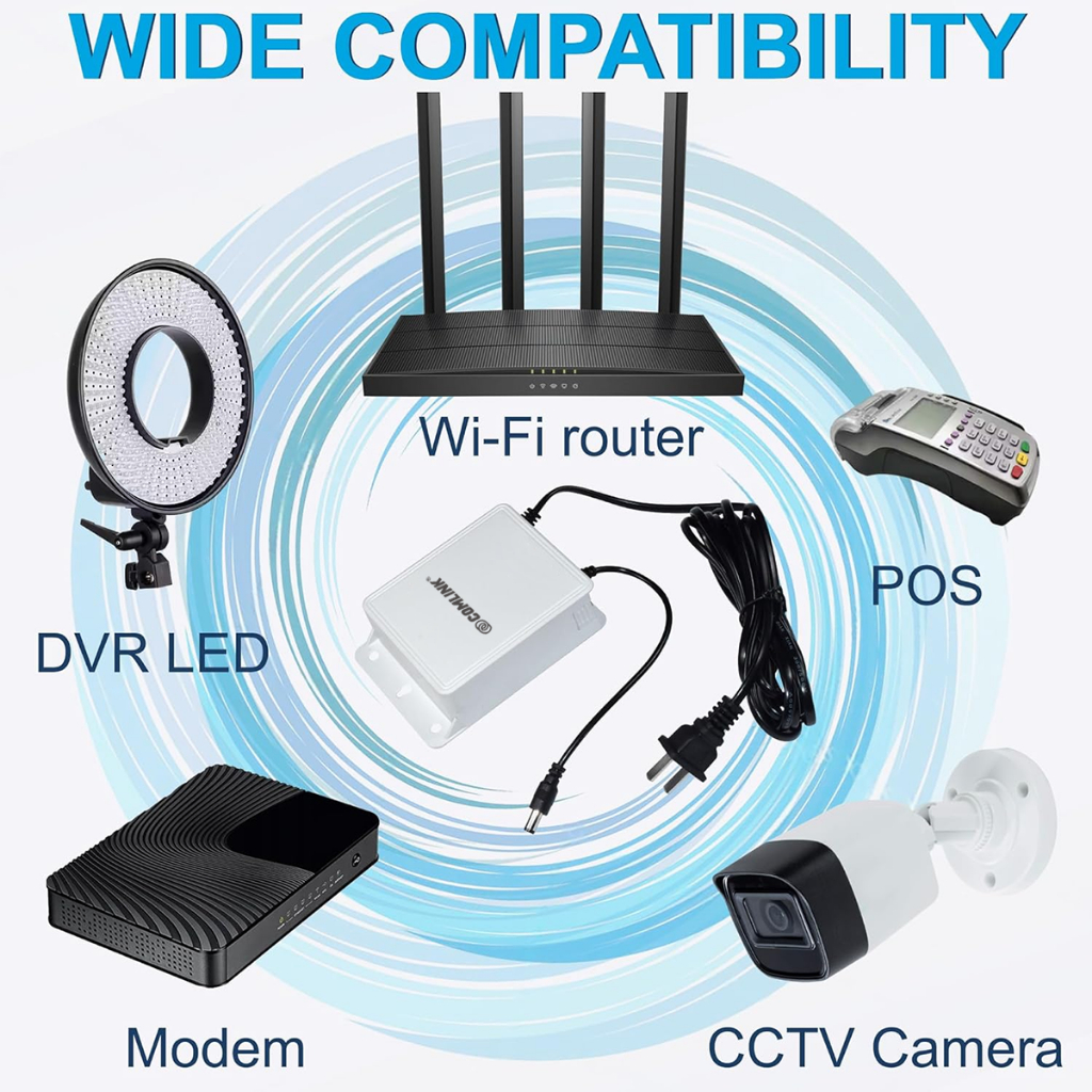COMLINK Mini UPS 12V 1.5A 3600mAh Battery Backup For WiFi Router ONU Modem CCTV DC UPS Power Supply — view 6