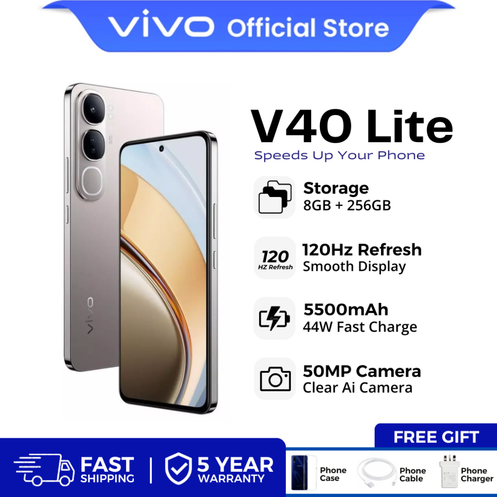 V40 LITE Smartphone 8GB+256GB 6.67″ AMOLED 120Hz RefreshRate I Snapdragon® 4 Gen 2 I 80WFlashCh