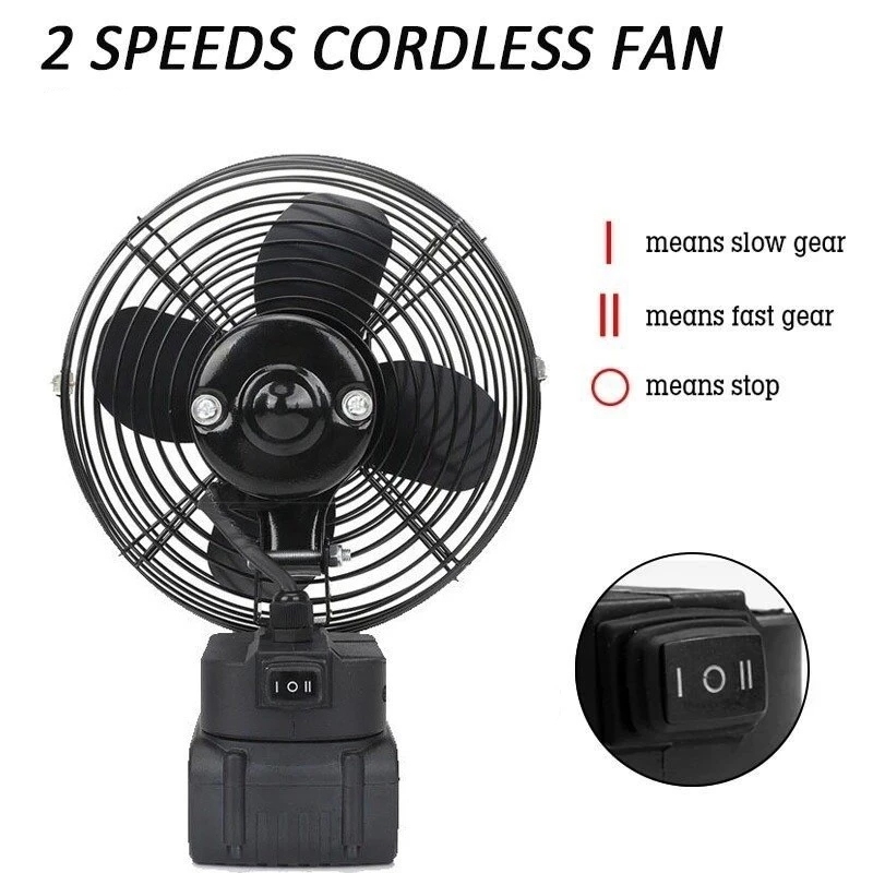 Cordless Fan - 8 inch 40000MAH Rechargeable Fan - 90°~135° Adjustable angle High Power Desk Fan - Image 3