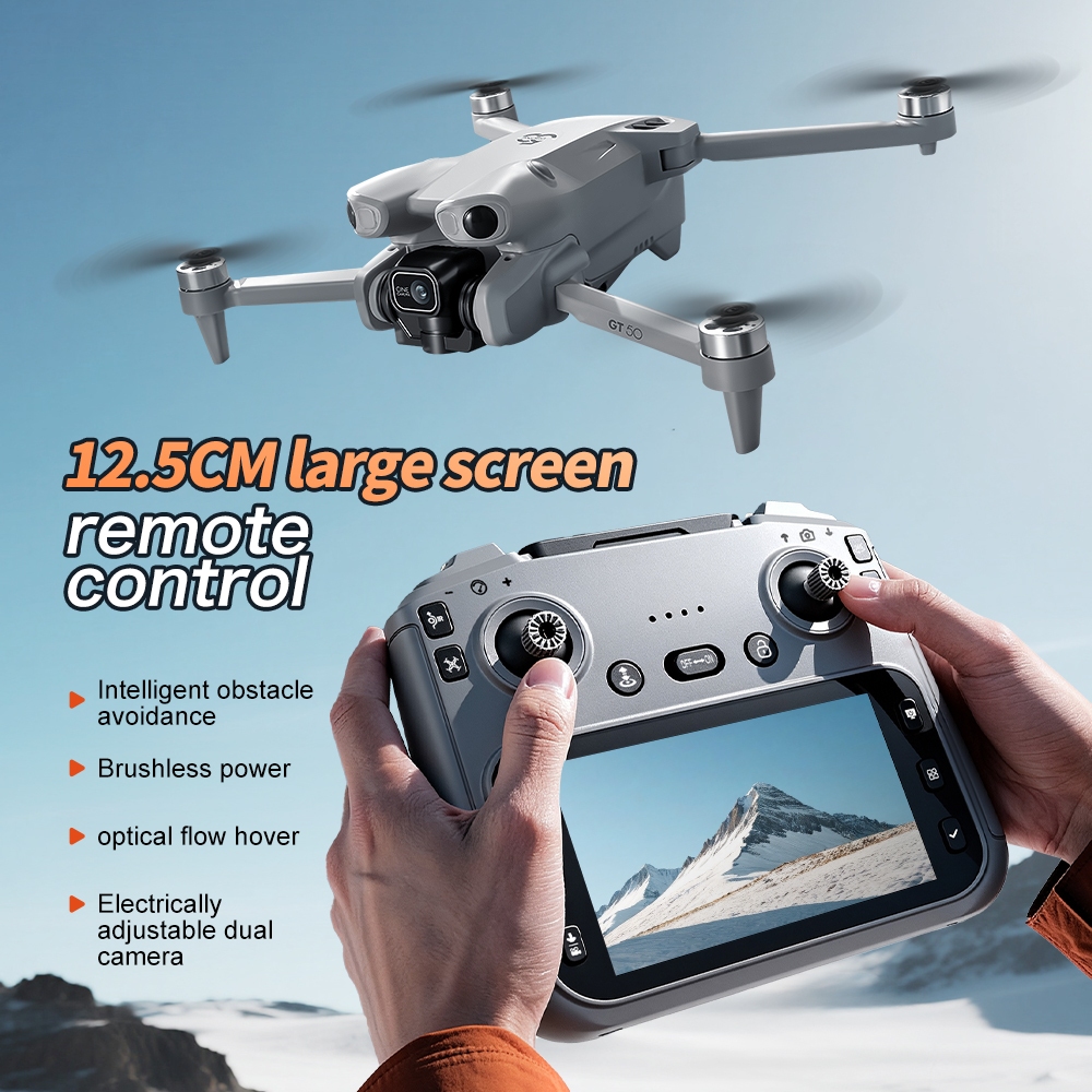 GT50 PRO Drone 4K HD Camera Aerial Photography 5.5-inch Screen Remote Control Optical Flow — view 5
