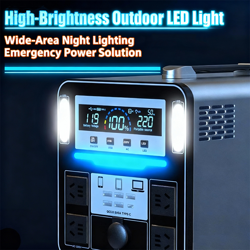 Power Station 1000W/220V With 45W Solar panel Portable 288000mAh Large Capacity Power Station — view 7