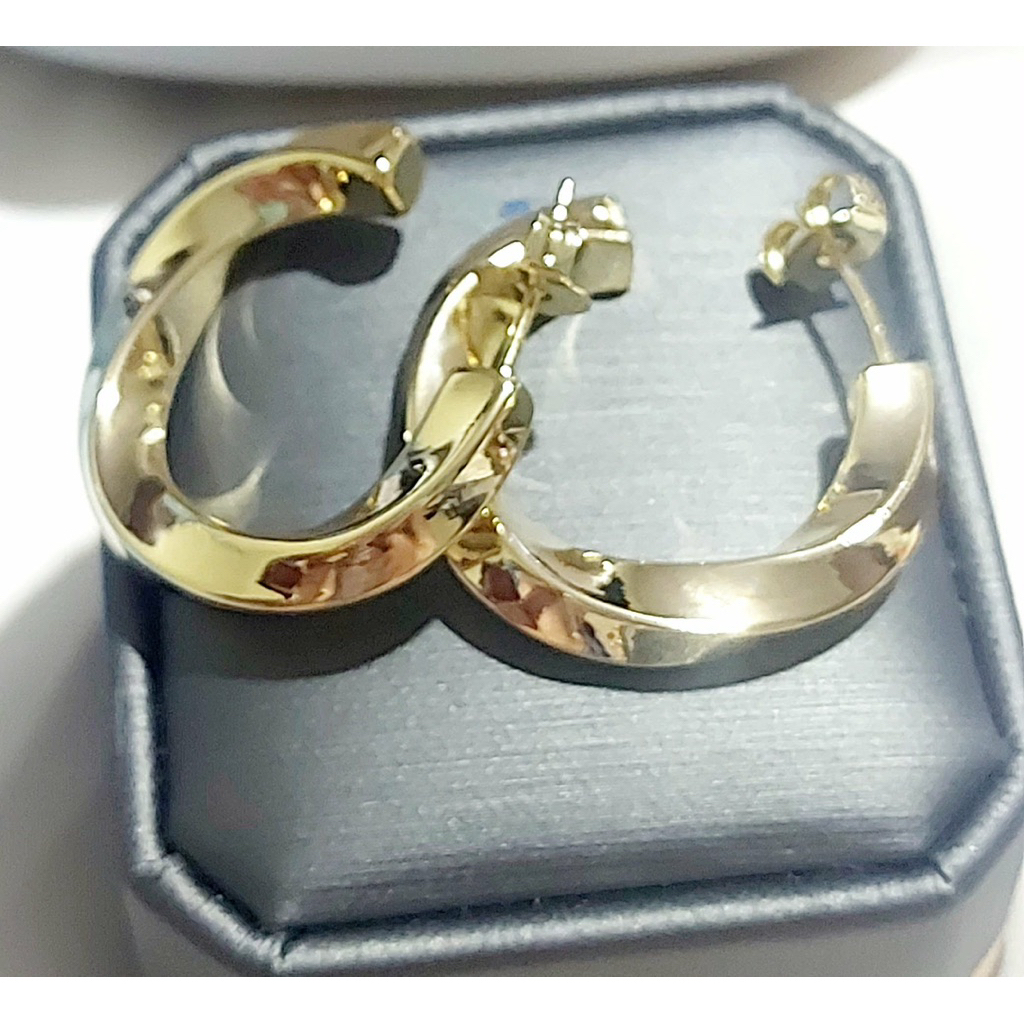 Medium Size Twisted Loop/Stud Earrings product photo 2