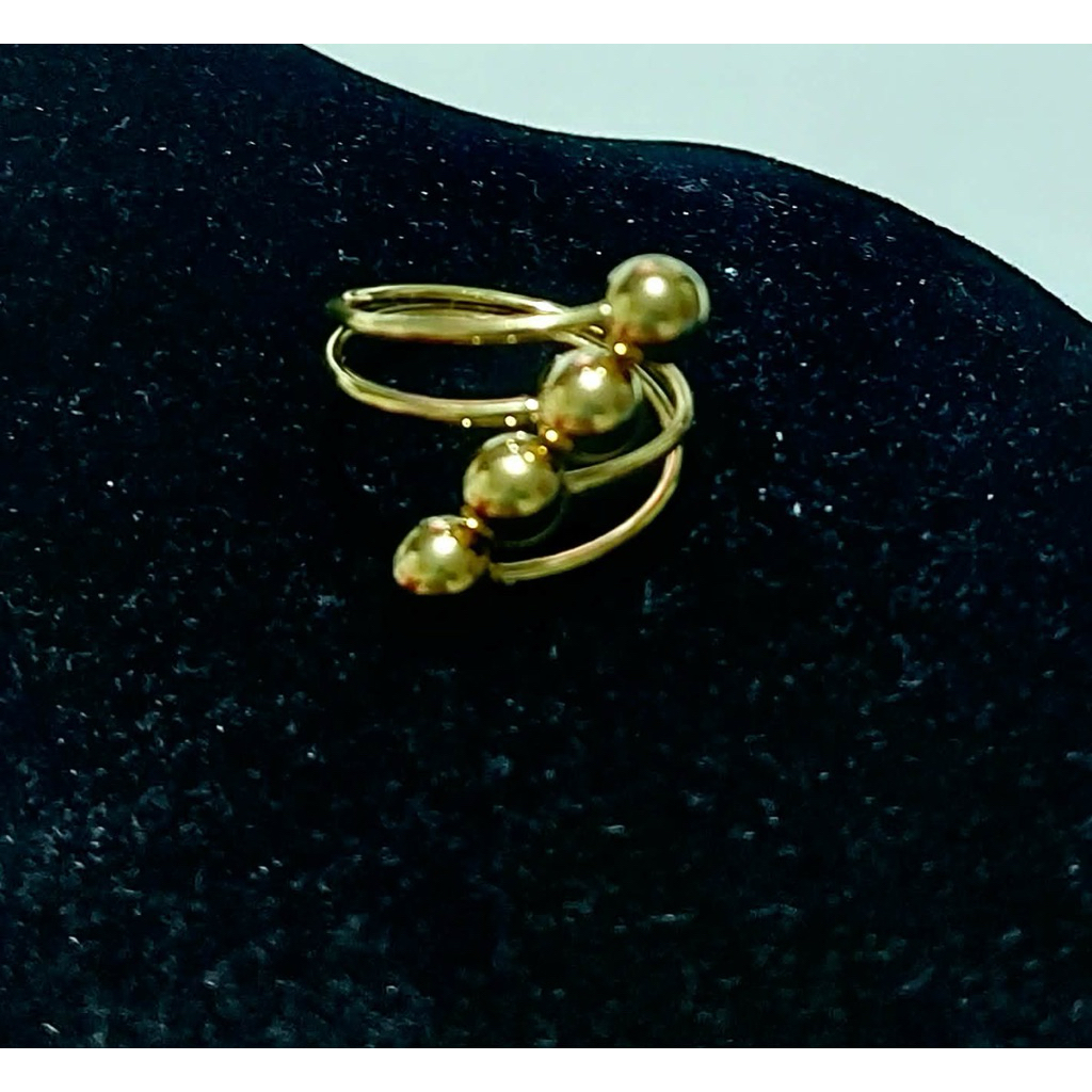 4-Ball Ring – Yellow Gold Adjustable product photo 4