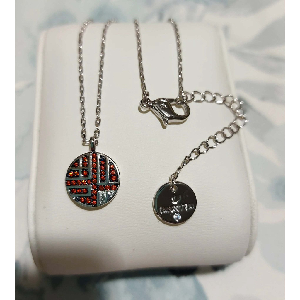Chinese Full Blessing Crystal Necklace | Red Stone Pendant product photo 3