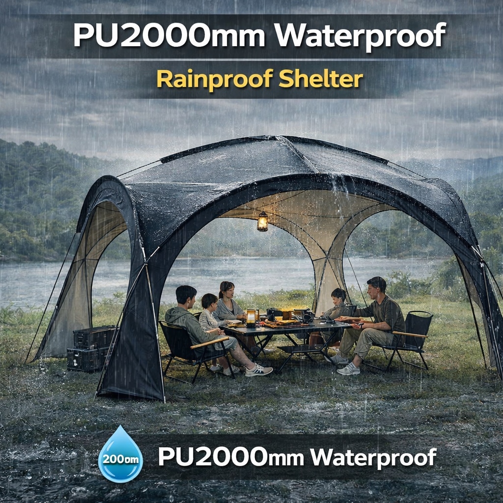 WTHB outdoor camping tent Portable waterproof family tent for 8-12 person with Door Cloth sun shade — view 6