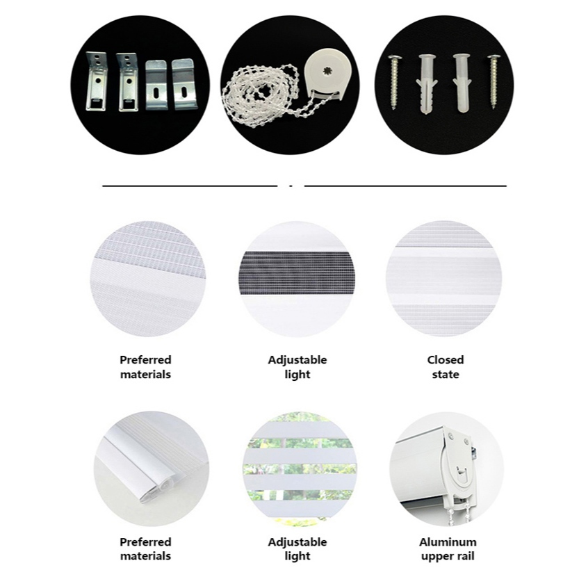 180cm//150cm140cm/90cm gabagroup Modern Korean Venetians Duo Roller Window Curtain blinds for window - Image 7