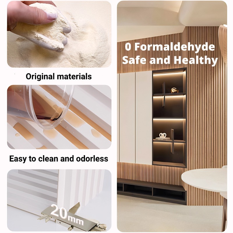 10/20/30PCS Durable WPC Wall Panel with Waterproof Grille Ideal for TV Background Decoration - Image 5